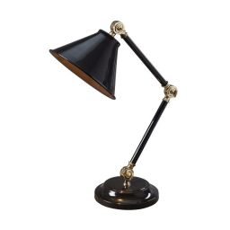 PV-ELEMENT-BPB Mini lampa stołowa Provence Element 1 Light – czarny/polerowany mosiądz Elstead - Mega RABATY w koszyku %