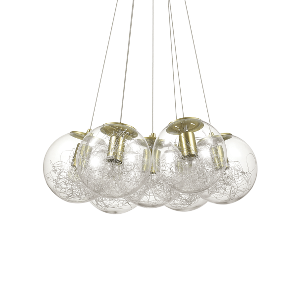 176000 Lampa wisząca mapa sat sp7 brass Ideal Lux - Mega RABATY w koszyku %