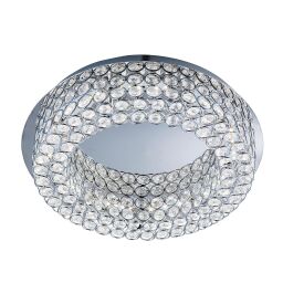 4291-54CC Vesta LED Ceiling Flush -Chrome with Clear kryształ Buttons Searchlight