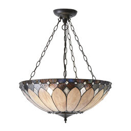 63976 Tiffany Brooklyn 3lt lampa wisząca Interiors1900 od ręki