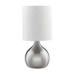 EU3923SS Touch Lampa stołowa- satyna srebrny Base & Fabric Shade Searchlight