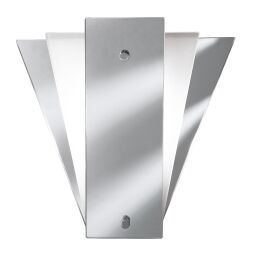 6201 Art Deco Wall Mirror - Frosted szkło, Metal & Mirror Searchlight