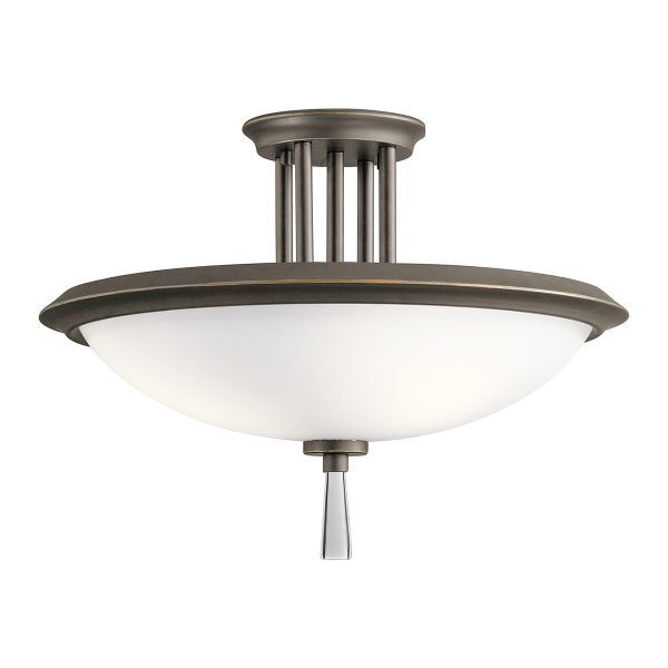 KL-DREYFUS-SFOZ Dreyfus 3 Light Semi Flush – Olde Bronze Elstead - Mega RABATY w koszyku %