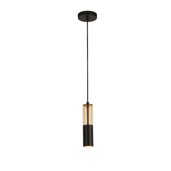 82121-1BK Merryzłoty Lampa wisząca - Amber Acrylic & czarny Searchlight