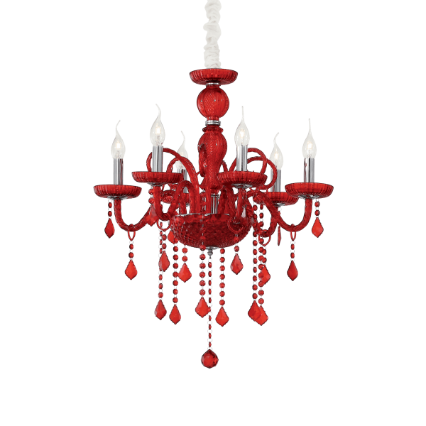 027418 Lampa wisząca giudecca sp6 red Ideal Lux - Mega RABATY w koszyku %