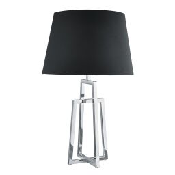 EU1533CC-1 York Lampa stołowa - Chrome Base & czarny Tapered Shade Searchlight