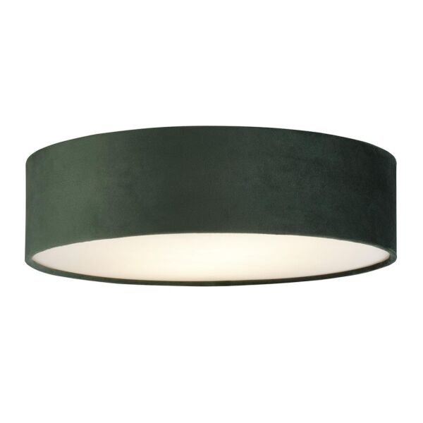 23298-2GR Drum 2 2Lt Flush Lampa sufitowa - Green Velvet Shade Searchlight