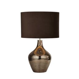 EU3847SM Disco Lampa stołowa - Ceramic Mosaic & Suede Shade Searchlight