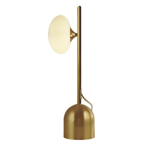 EU94040-1GO Pebble Lampa stołowa - złoty & biały Oval szkło Searchlight