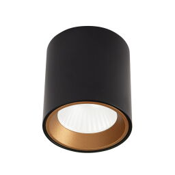 TUB C0211 Lampa sufitowa OKRĄGŁA CZARNA + PIERŚCIEŃ OZDOBNY ZŁOTY RC0155/C0156 GOLD Maxlight - Negocjuj CENĘ - MEGA rabaty