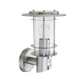 6211 Edgeware zewnętrzny Kinkiet + Sensor - Stainless Steel, IP44 Searchlight