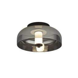 59804-1SM Frisbee LED Flush Lampa sufitowa - Metal & Smoked szkło Searchlight