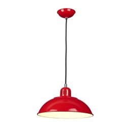 FRANKLIN-P-RED Lampa wisząca Franklin 1 – czerwona Elstead - Mega RABATY w koszyku %