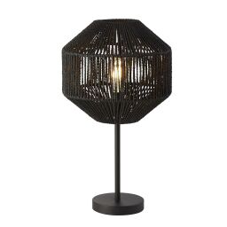 EU11201-1BK Wicker Lampa stołowa - Natural Rope Searchlight