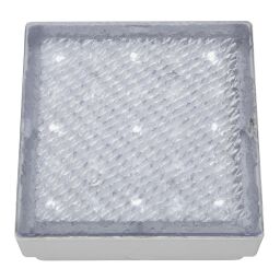 9914WH Walkover LED Recessed Small Square Walkover -Clear & biały Searchlight