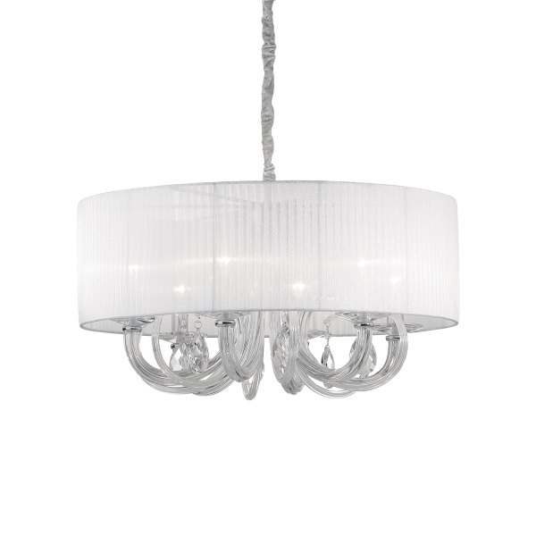 035826 Lampa wisząca swan sp6 white Ideal Lux - Mega RABATY w koszyku %