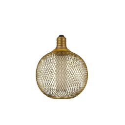 16003GO Wire Mesh Effect Globe Lamp - złoty Metal E27 Searchlight