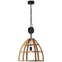 99156/66 Lampa wisząca Matrix Wood 47cm antyczne drewno / czarny korund