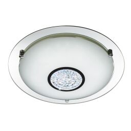 3883-41 Portland LED Flush- Chrome, Mirror, biały szkło Shade, IP44 Searchlight