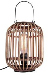 HK18325S28 Lampa stołowa Woodrow z rączką jasnobrązowa